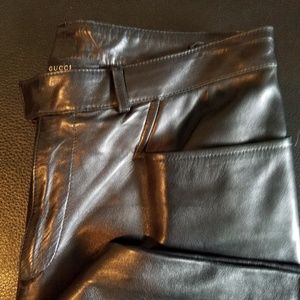 GUCCI LEATHER PANTS